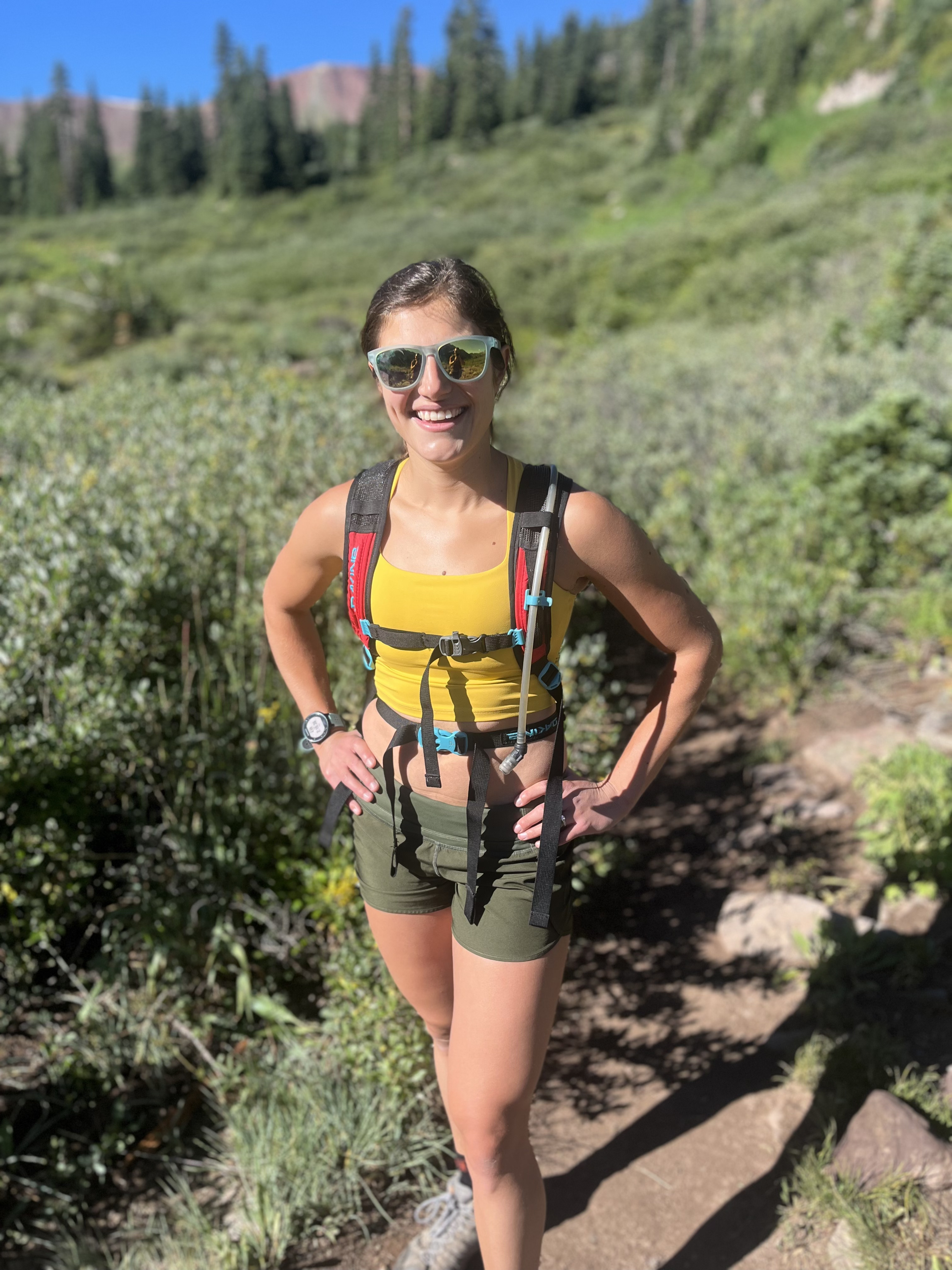 Michaela on a hike
